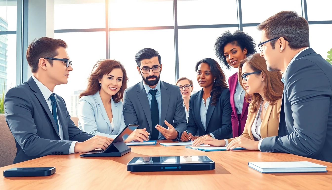 Enhancing Law Firm Marketing through collaborative strategy sessions in a modern office environment.