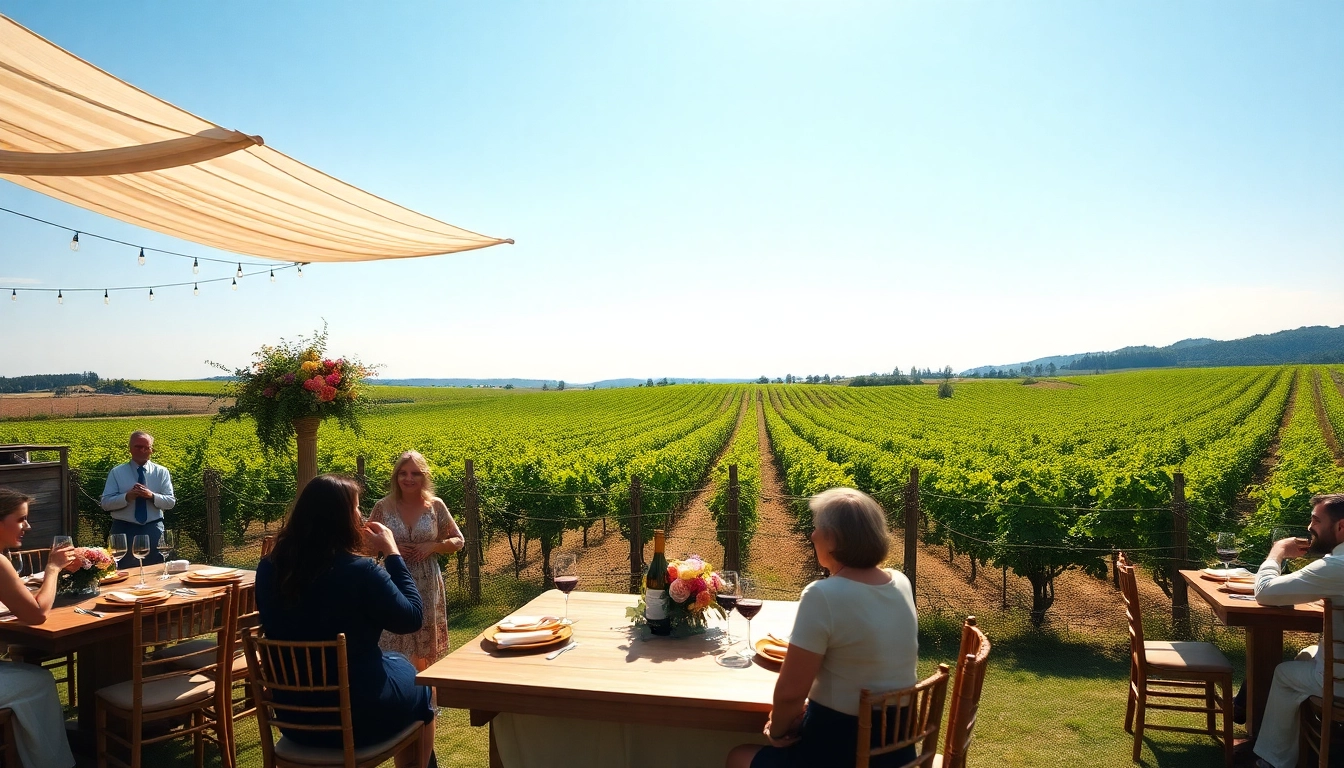 Celebrate at picturesque Clarksburg Wedding Venues with vibrant vineyard scenery and joyful guests.